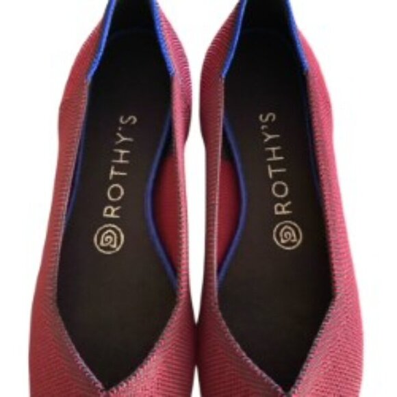Rothy's Crimson Cap Toe Flats 8 - Picture 4 of 7